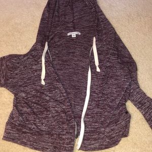 Zip up cropped hoodie